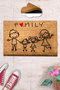 Conceptum Felpudo Coco Nuclear Family Multicolor 40 x 60 cm